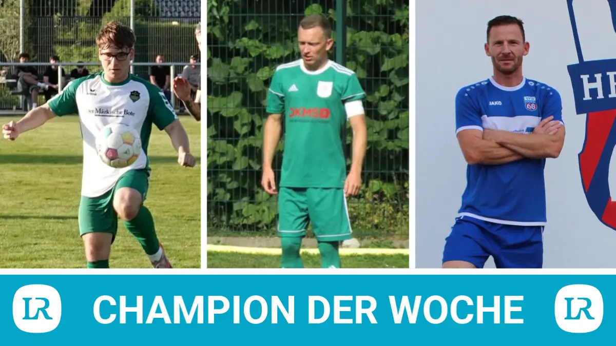 Die Fußballer Marvin Kilisch, Kevin Schüler und Jiri Vit sind die neuen Kandidaten für den LR-Champion der Woche.