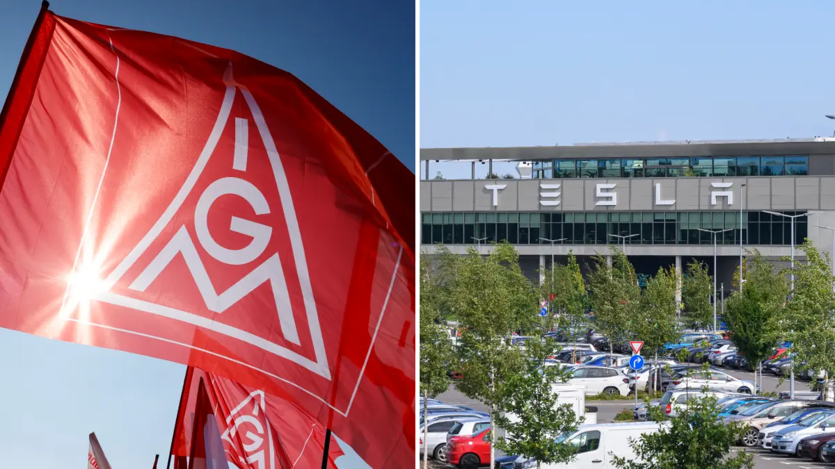 Die IG Metall ficht die Betriebsratswahl bei Tesla in Grünheide. So lief der erste Termin am Arbeitsgericht Frankfurt (Oder).