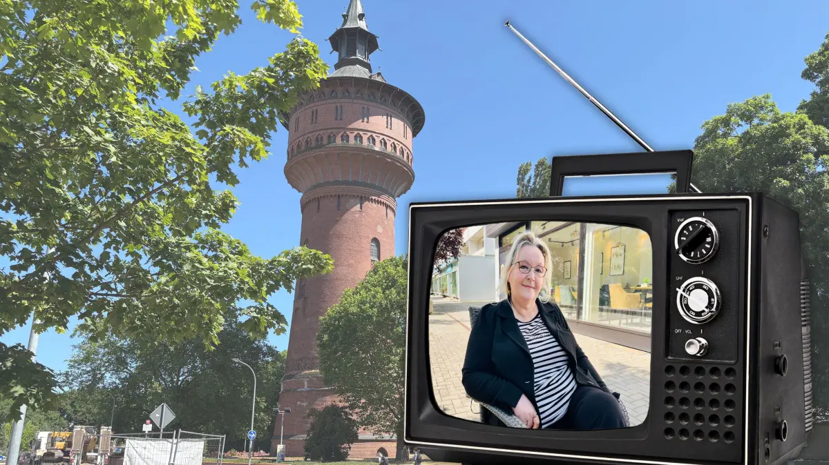 Fotomontage Wasserturm Forst Fernseher