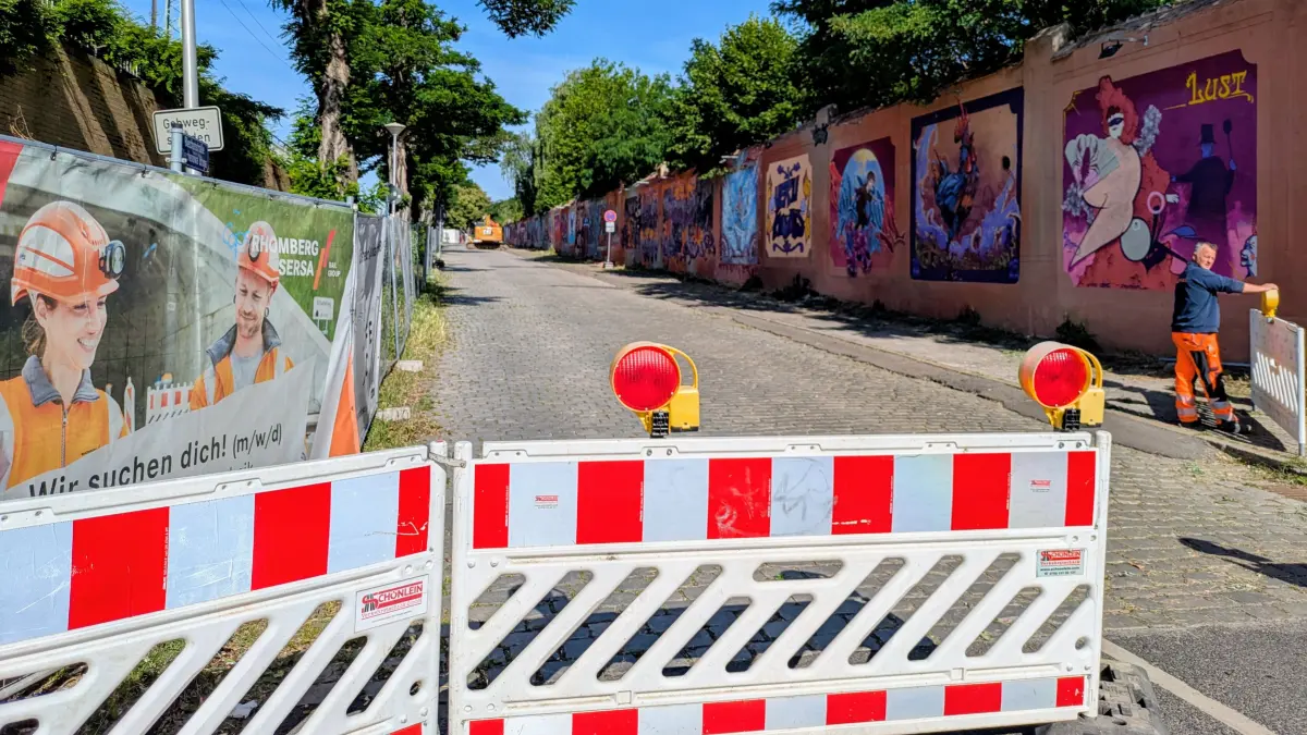 Die Blechenstraße in Cottbus ist für den Verkehr gesperrt.