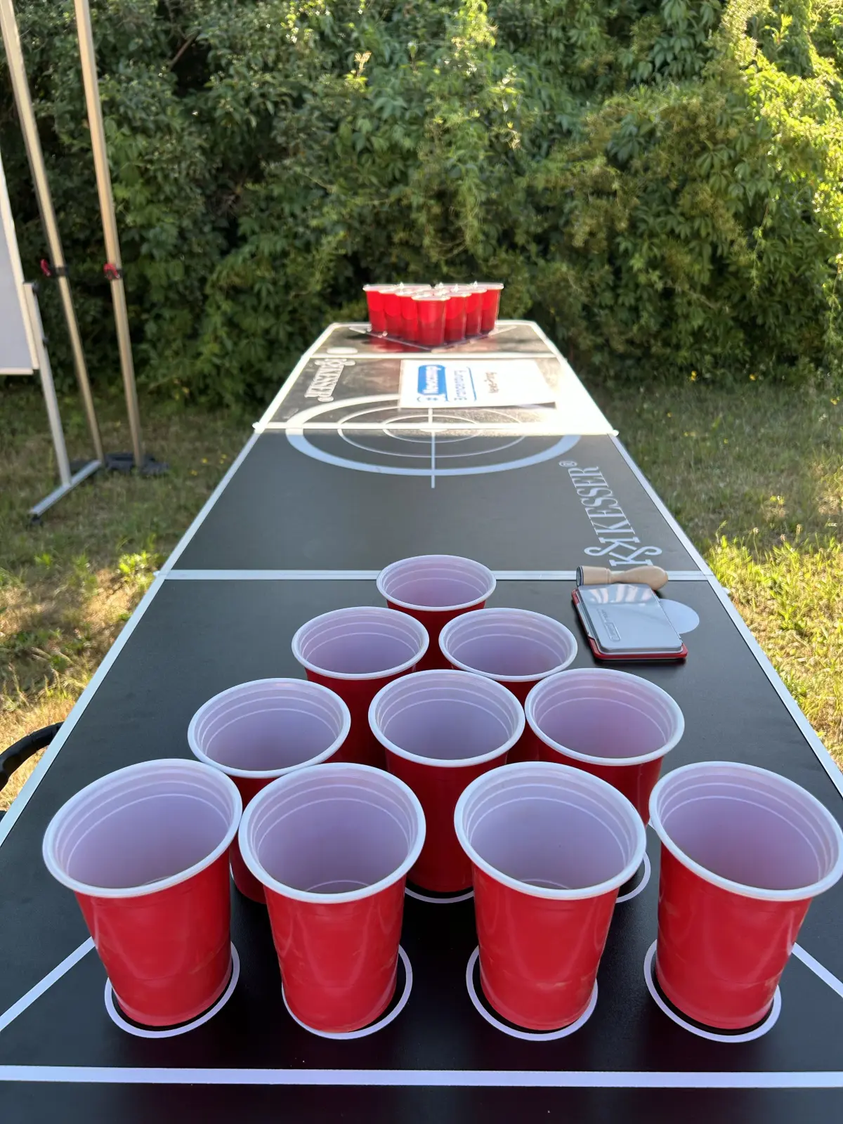 Beim News-Pong können die Teilnehmenden beim Newscamp in Cottbus ihr Wissen testen.