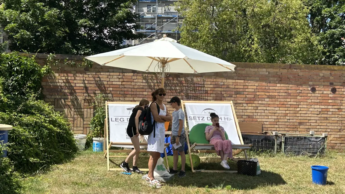 Newscamp Brandenburg 2026 in Cottbus: Kurze Mittagspause bei 30 Grad