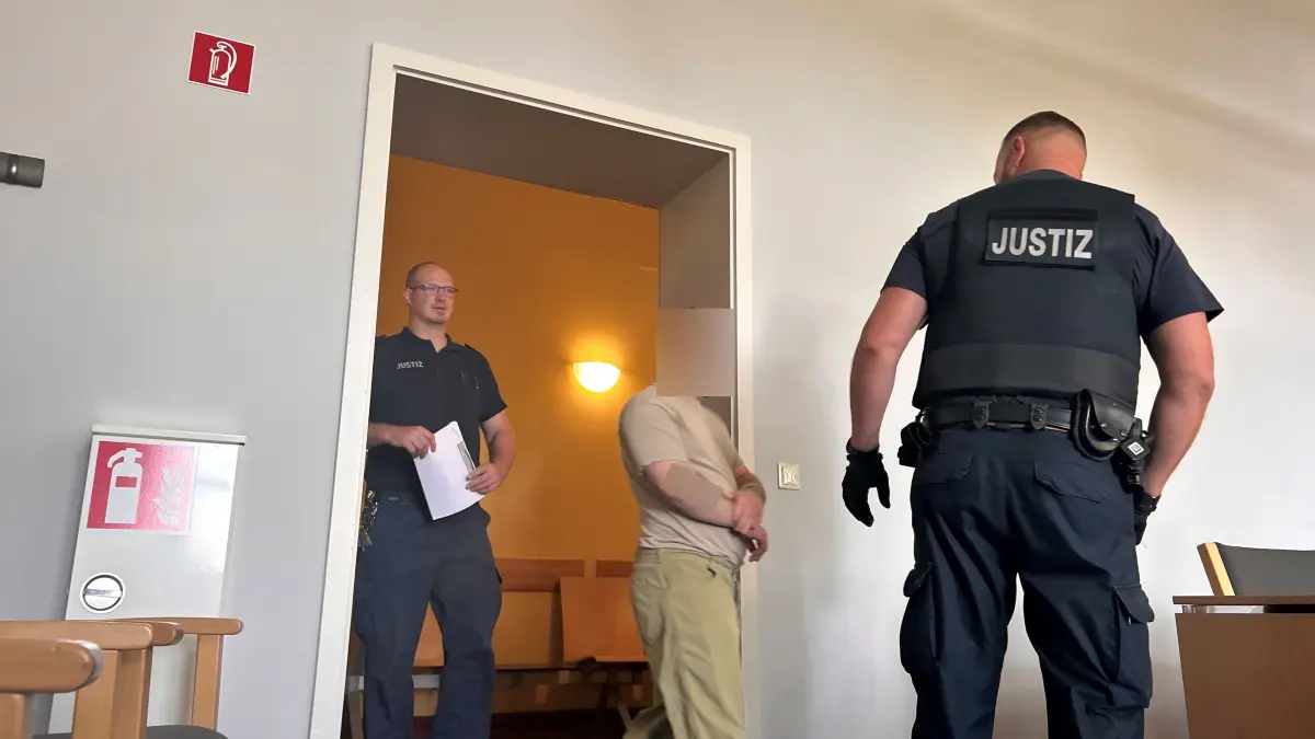 Prozess am Landgericht in Cottbus gegen einen Mann, der eine Frau in Großräschen vergewaltigt haben soll.