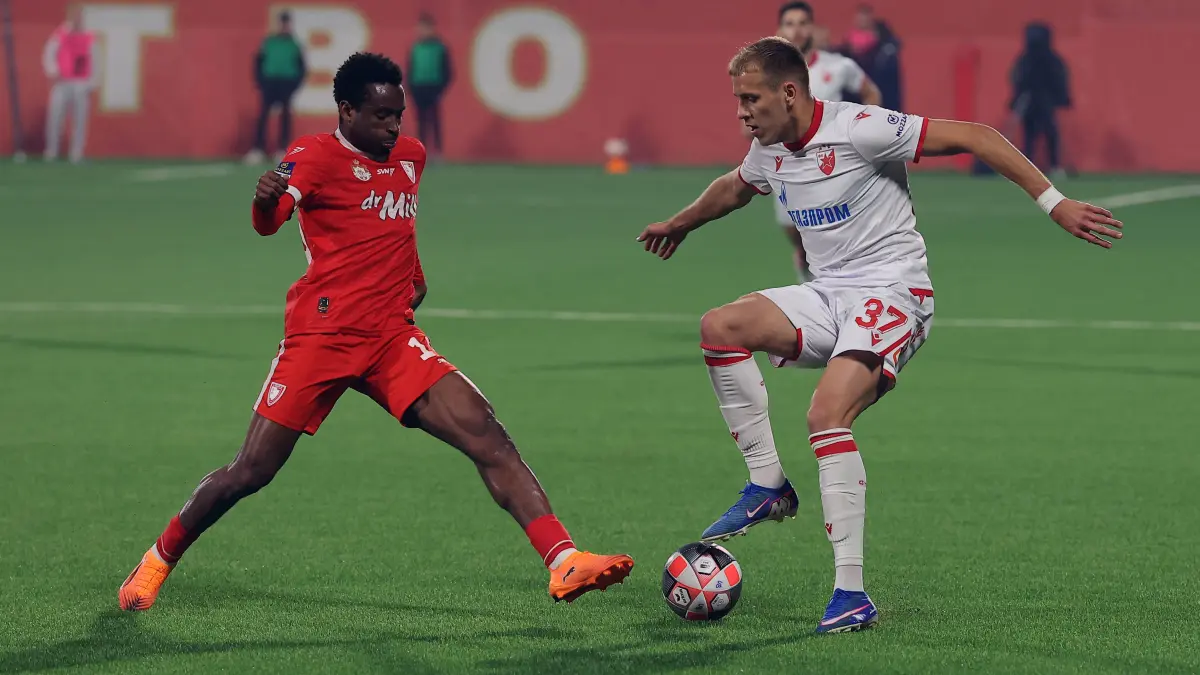 Jedinstvo v Crvena Zvezda, Serbian Cup season 2025/2026, semi final Ub, Serbia. 30th April, 2026. Crvena Zvezda s Vladimir Lucic during Serbian Cup semi final football match between Jedinjstvo Ub and Crvena Zvezda Red Star on April 30. 2026. in Ub, Serbia. Ub Serbia Copyright: xPedjaxMilosavljevic/STARSPORTx x