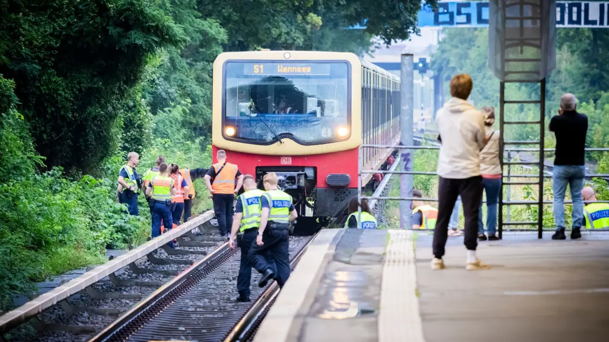 Baum stürzt in Berlin auf S-Bahn Gleise