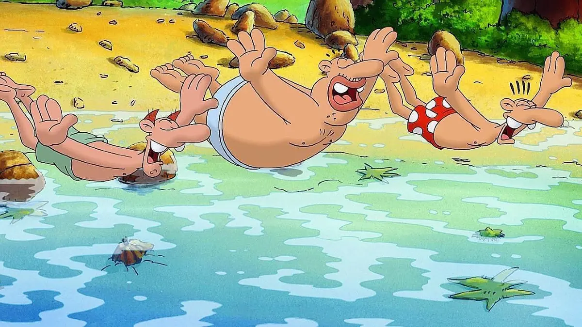 So wie die Comicfiguren Andi, Eckat und Werner im Film Werner - Gekotzt wird später (2003) können die Deutschen 2050 wohl auch im eigenen Land das Mittelmeer-Klima genießen. Das besagt ein neues Klimamodell. Archivfoto: dpa: So wie die Comicfiguren Andi, Eckat und Werner im Film Werner - Gekotzt wird später (2003) können die Deutschen 2050 wohl auch im eigenen Land das Mittelmeer-Klima genießen. Das besagt ein neues Klimamodell. Archivfoto: dpa