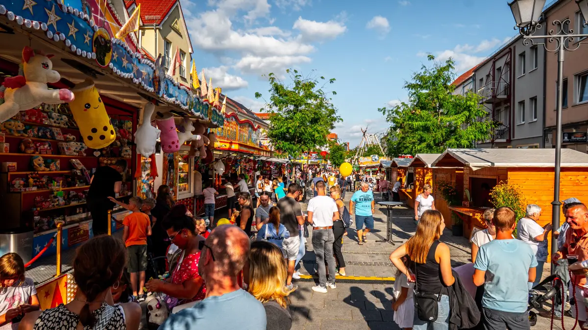 Die Innenstadtkirmes auf dem Stadtfest Calau ist ein Besuchermagnet.
