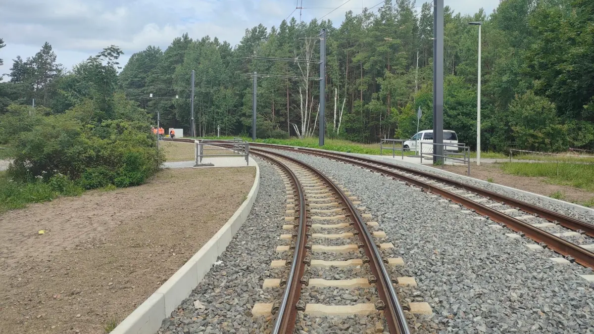 Neue Gleise Cottbusverkehr in Neu Schmellwitz