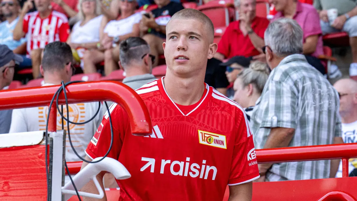 Testspiel 1. FC Union - Ipswich Town 2026/27: Fußball, Herren, Saison 2026/2027, Testspiel, 1. FC Union Berlin - Ipswich Town, Dmytro Bogdanov (1. FC Union Berlin), 15.08.2026, Foto: Sebastian Räppold / Matthias Koch