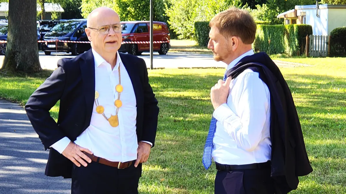 Harry Habel ist auch in seinen letzten Tagen als Bürgermeister ein wichtiger Gesprächspartner für Sachsens Ministerpräsidenten Michael Kretschmer.