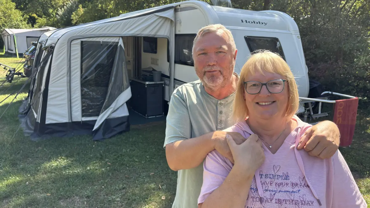 Torsten und Elke Ringvet aus Oranienbaum-Wörlitz sind seit Juli 2026 Dauercamper auf dem KNAUS Campingpark Lübben.