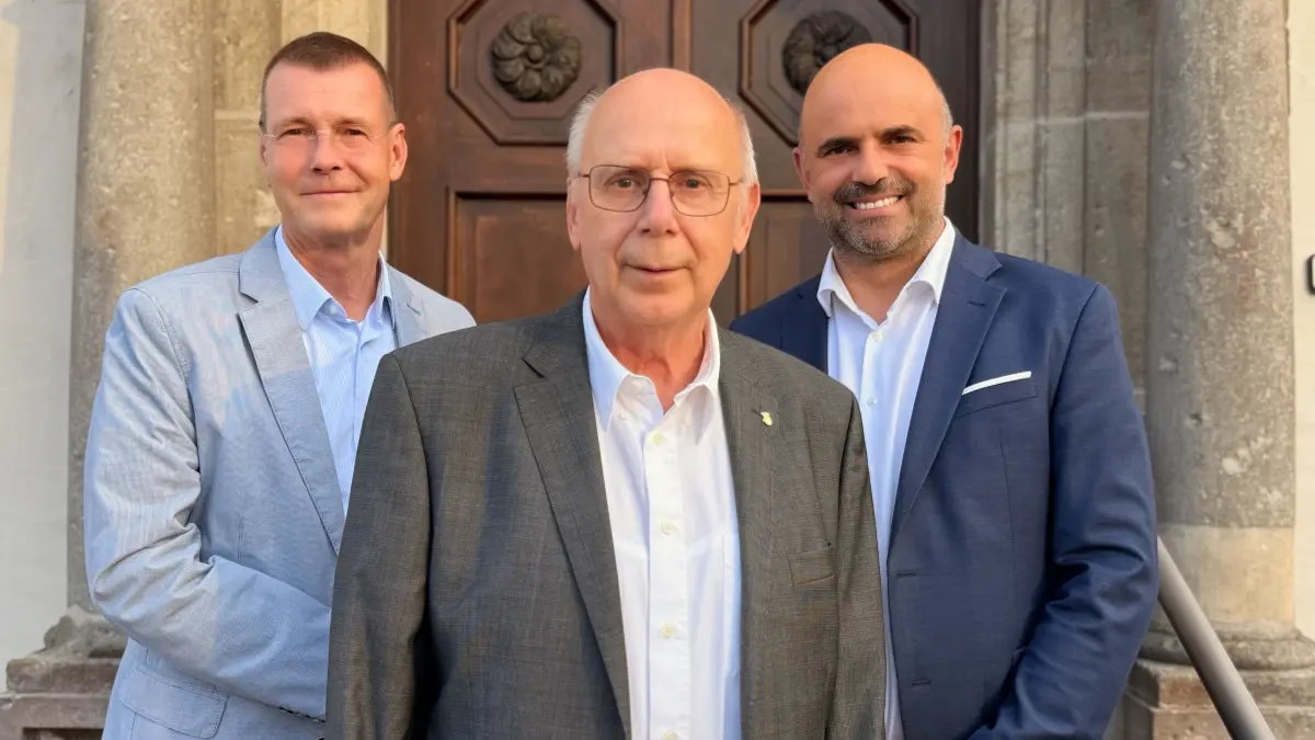 v. l. n. r. Dr. Peter Rogalla, Werner Kuhtz, Jens Richter