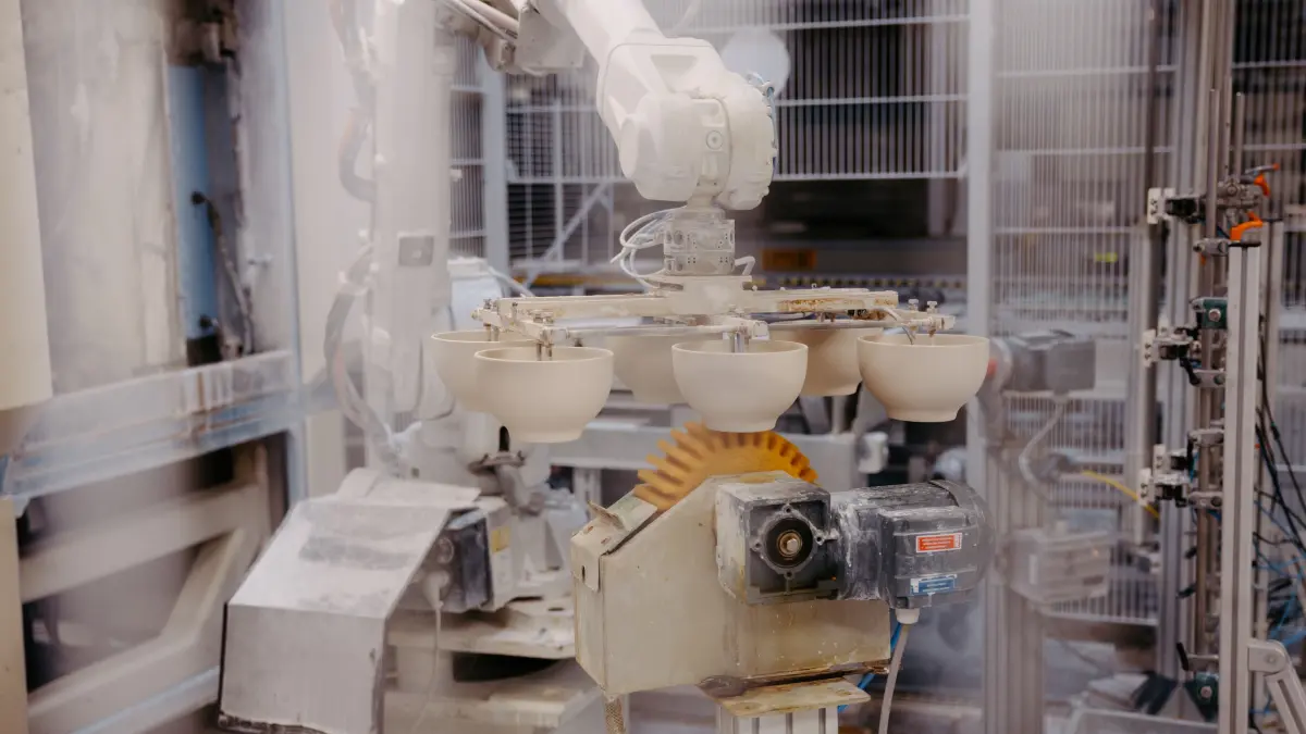 Modernste Technologien bestimmen heute die Produktionsabläufe bei Villeroy & Boch in Torgau.
