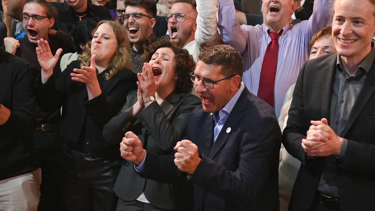 Landtagswahl in Sachsen-Anhalt - Wahlparty BSW