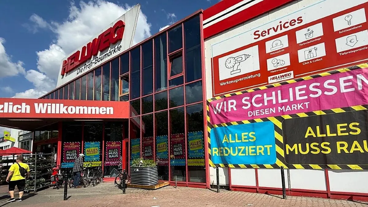 Ausverkauf bei Hellweg. Auch in Guben.
