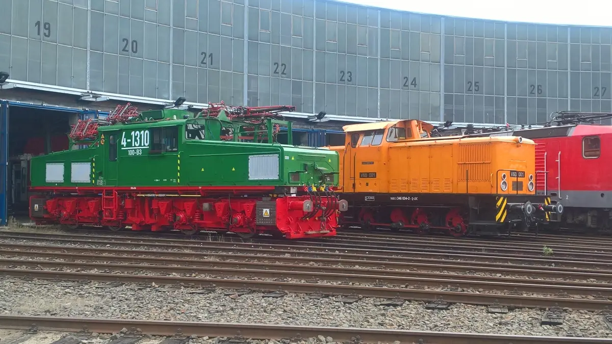 Fahrzeugausstellung bei DB Regio Werkstatt Cottbus.