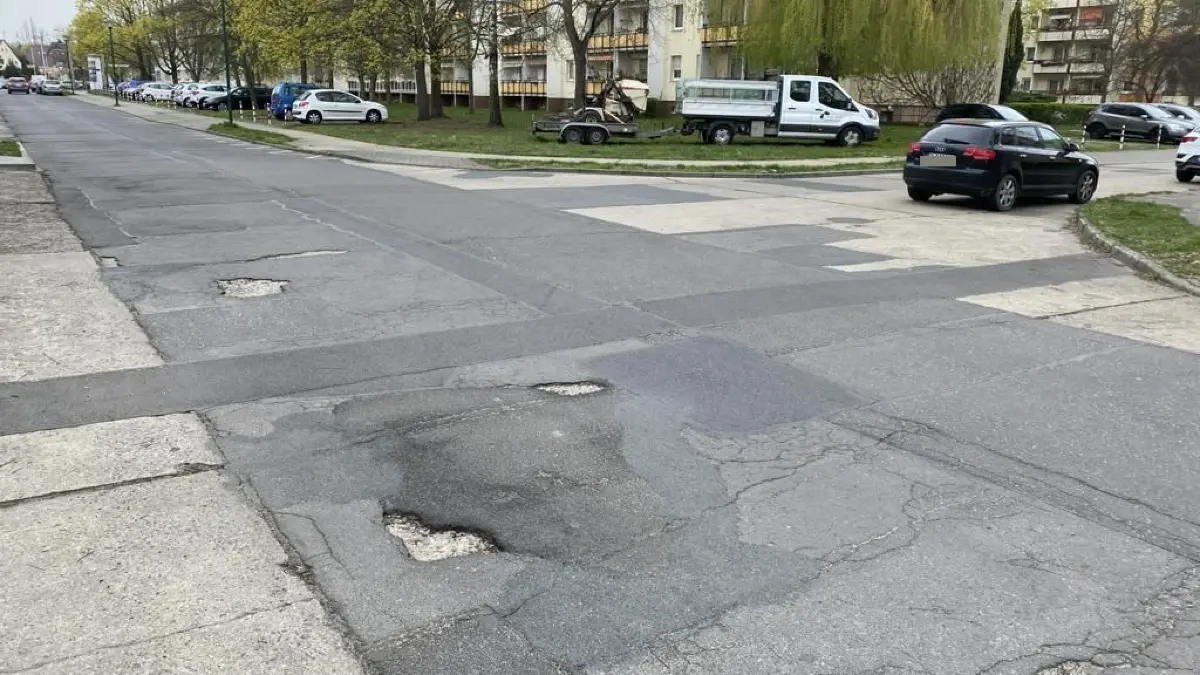 Schlaglöcher Curt-Möbius-Straße Cottbus