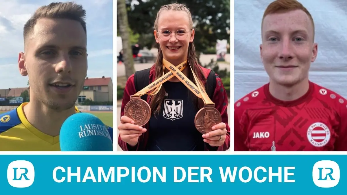 Fußballer Gino Karstädt, Sumo-Kämpferin Fiedler und Fußballer Max Hühne sind die neuen Kandidaten für die Wahl zum Champion der Woche.