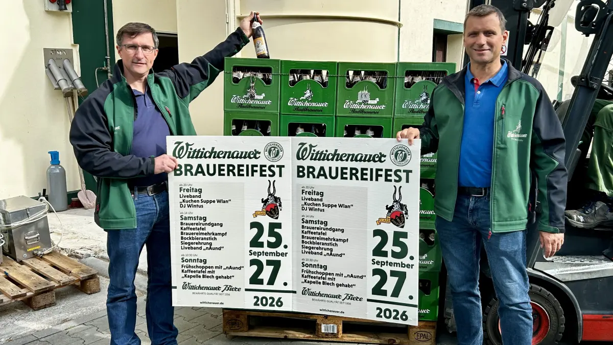 Die beiden Brüder Johannes und Stefan Glaab führen die Stadtbrauerei Wittichenau.