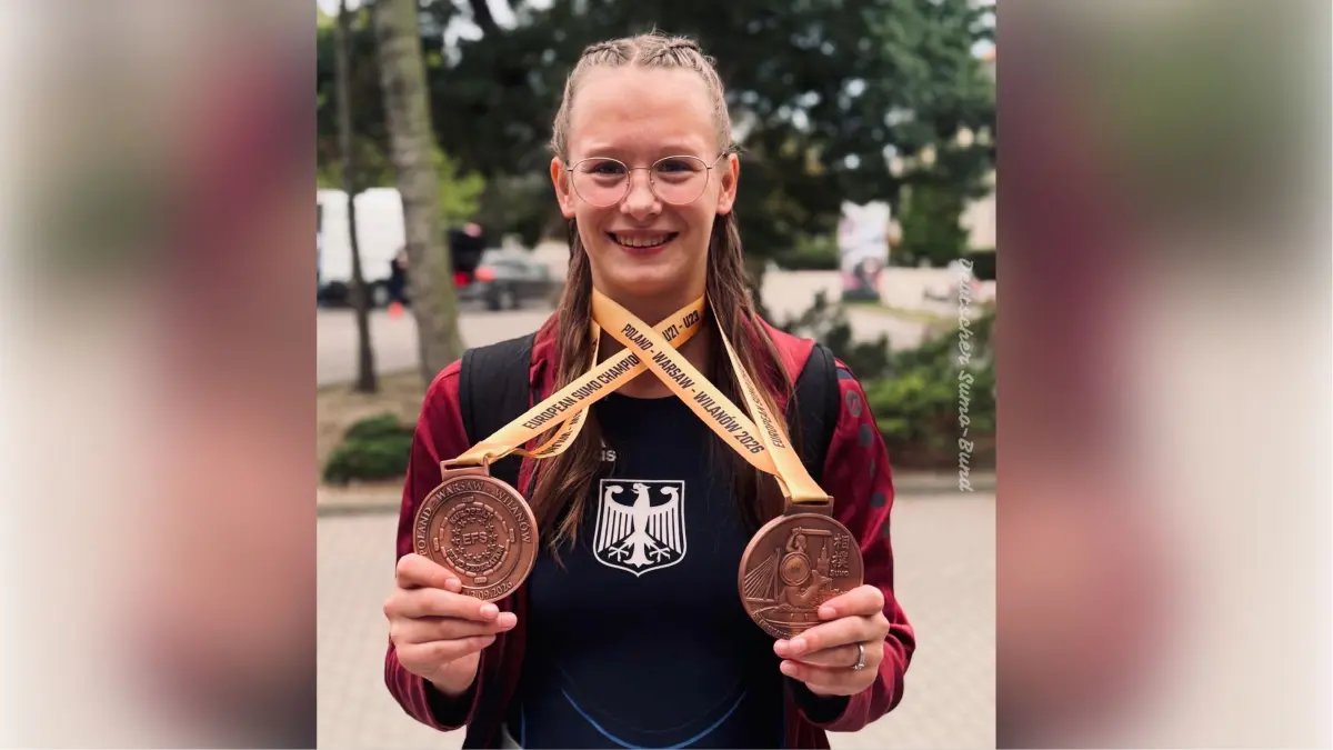 Sumo-Kämpferin Lucie Fiedlerer vom KSC ASAHI Spremberg