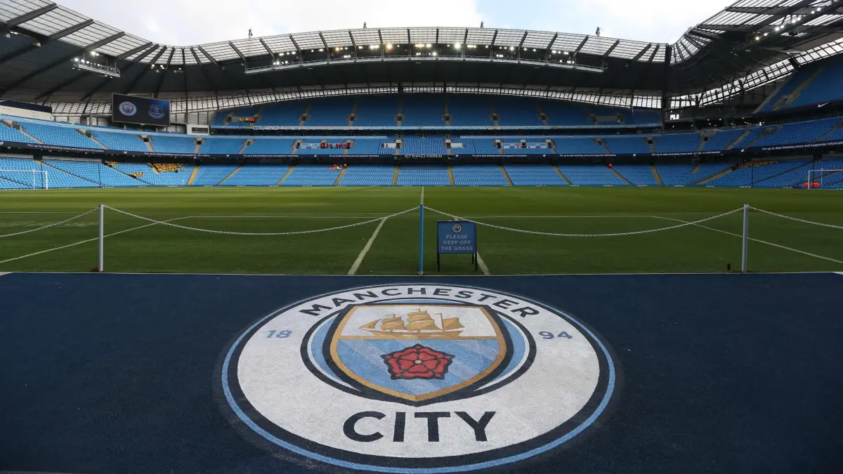 FILES-FBL-ENG-PR-MAN CITY-CHARGES: (FILES) A general view of the pitch before the English Premier League football match between Manchester City and Everton at the Etihad Stadium in Manchester, north west England, on October 15, 2016. The Premier League confirmed on Tuesday, September 29, that Manchester City have been found guilty of serious breaches of the Premier League's financial rules over a nine-season period between 2009 and 2018. An independent commission also found City guilty on the majority of charges in relation to its failure to co-operate with the league's investigation. (Photo by SCOTT HEPPELL / AFP) / RESTRICTED TO EDITORIAL USE. No use with unauthorized audio, video, data, fixture lists, club/league logos or 'live' services. Online in-match use limited to 75 images, no video emulation. No use in betting, games or single club/league/player publications. /