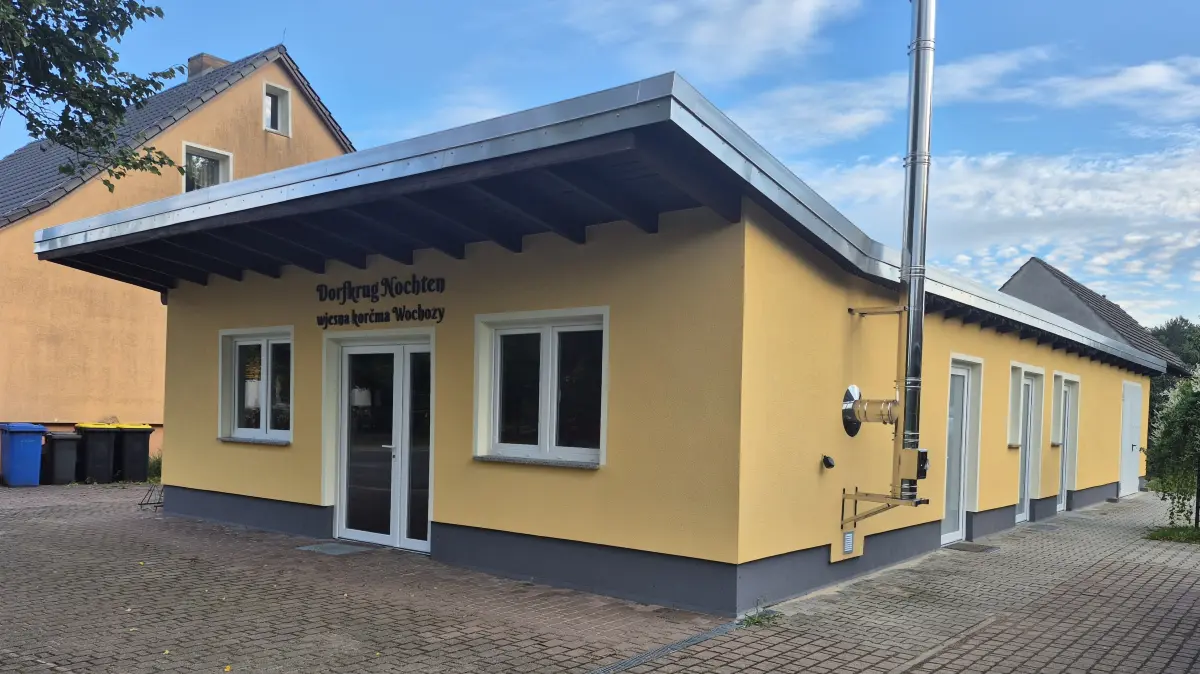 Der Dorfkrug in Nochten hat sich in den vergangenen Monaten nicht nur optisch verändert. Am 3. Oktober wird im Boxberger Ortsteil Einweihung gefeiert.