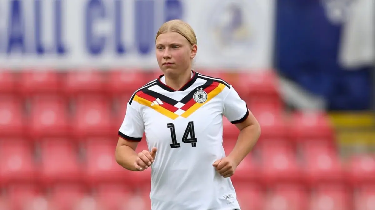 Paula Scharras spielt inzwischen für die deutsche U17-Nationalmannschaft. Ihr Weg begann beim 1. FC Guben.