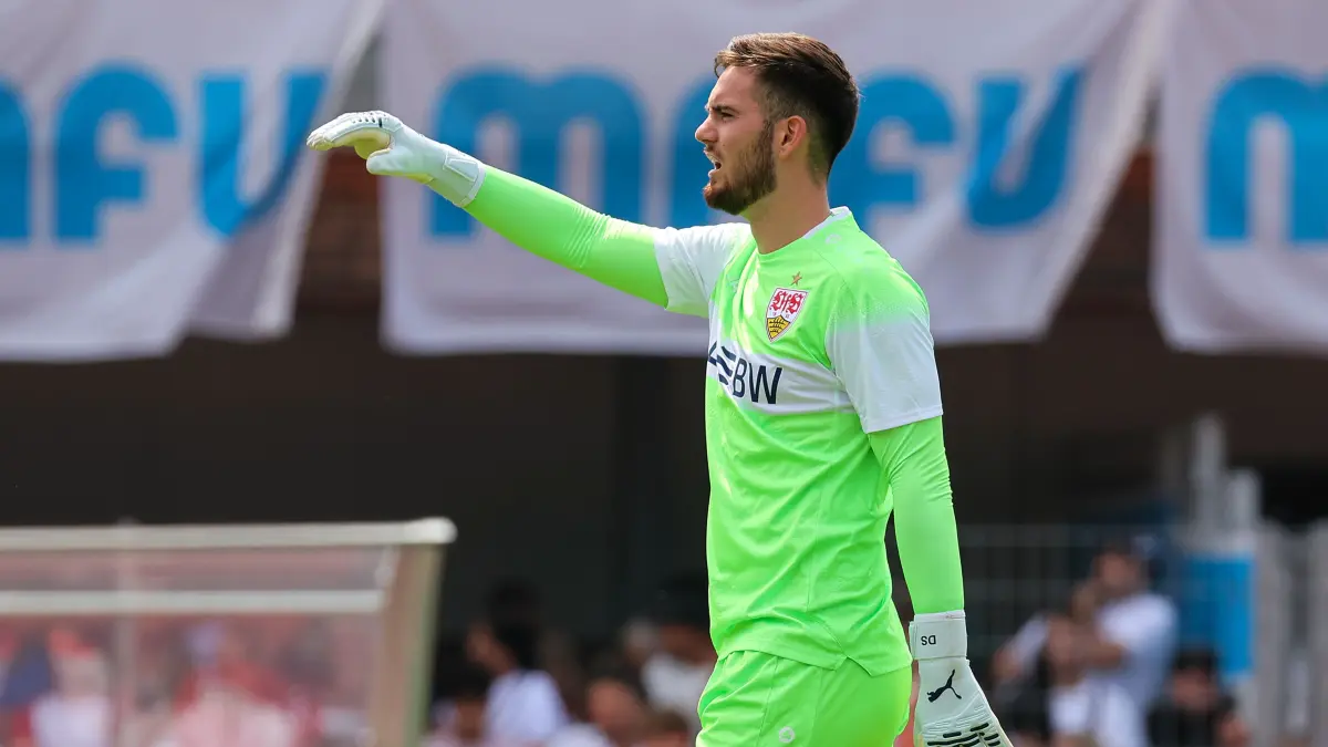 BAU // 19.07.2026, Deutschland, Balingen, Fußball Bundesliga, Saison 2026/2027, Testspiel,
TSG Balingen vs. VfB Stuttgart, Dennis Seimen (VfB)
