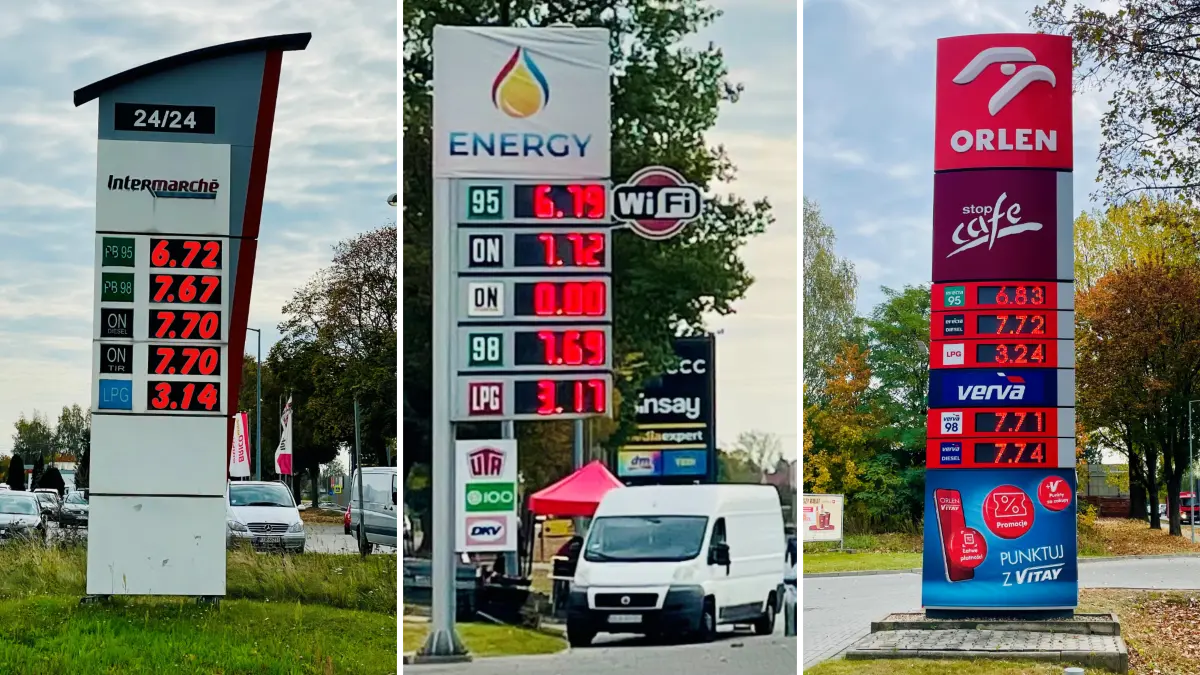 Tankstellen-Trio in Lubsko (Polen)