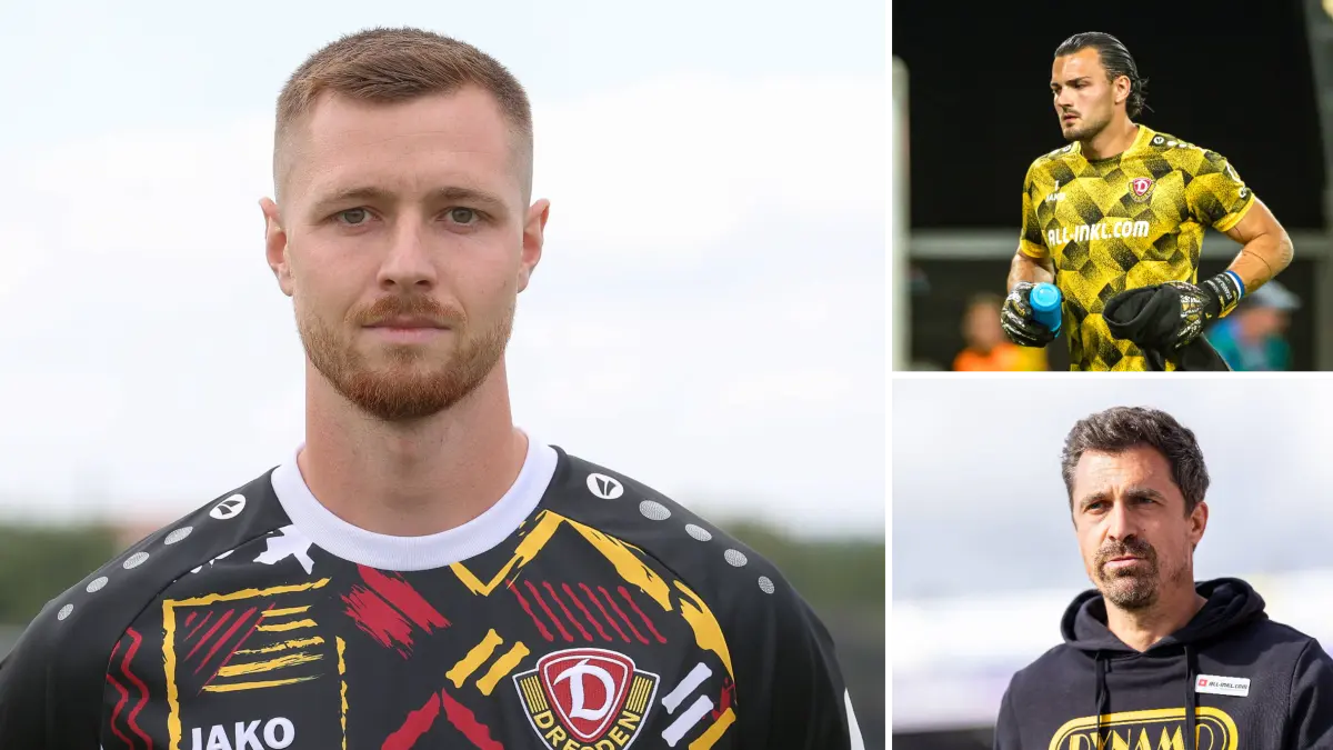 Lennart Grill steht bei Dynamo Dresden im Tor. Tim Schreiber muss beim VfL Osnabrück auf der Bank Platz nehmen. Trainer Thomas Stamm erklärt den Wechsel im Tor.