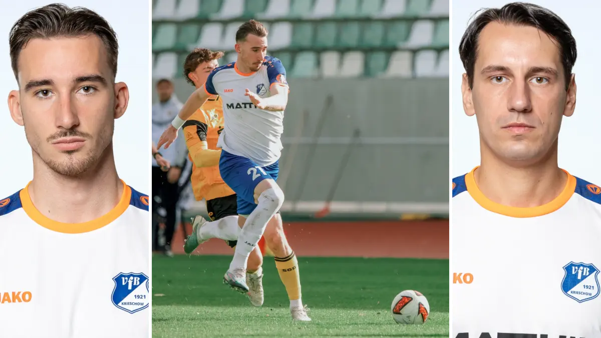 Während Yevhen Leshchynskyi schon für den VfB Krieschow bei Dynamo Dresden II stürmte, muss sich Yuriy Shevchuk in der NOFB-Oberliga Süd noch gedulden.