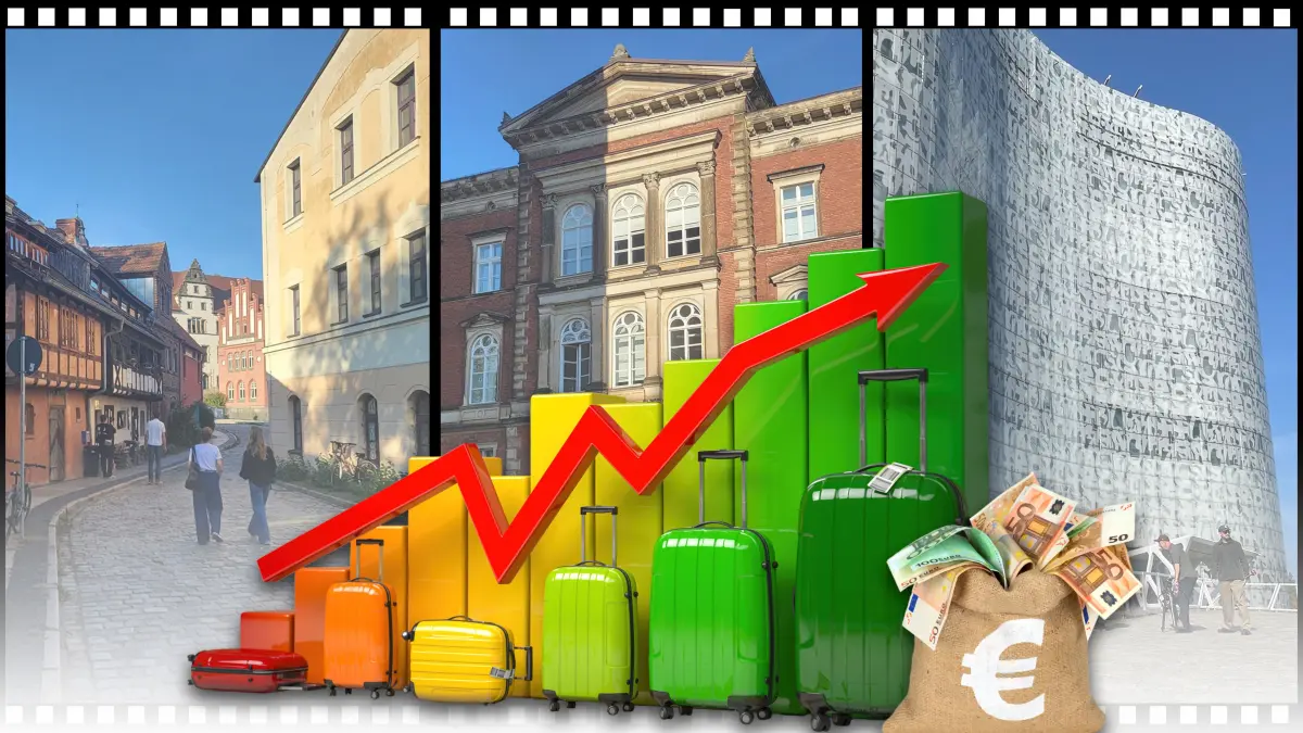 Fotomontage Filmorte Tourismus Geld