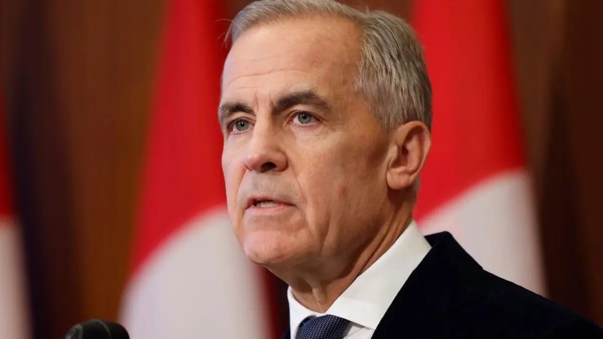 Kanada, OTTAWA: Der kanadische Premierminister Mark Carney gibt auf dem Parliament Hill eine Erklärung ab, nachdem es auf dem Stützpunkt der kanadischen Streitkräfte in Wainwright in Alberta zu einem tödlichen Brand gekommen war. Foto:
